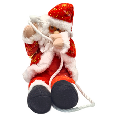 爬繩老人 適用年齡3歲以上 材質: 絲帶 亮粉 布料 棉 無紡布 木料 聚乙烯(PE) 聚氯乙烯(PVC) 金屬, 1個, 紅色, 36cm