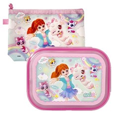 WISH CAT 餐盤便當袋套組, 便當 + 便當袋, 1套, 混合顏色