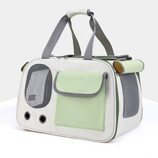 딩동펫 반려동물 크리미 메쉬 이동가방, 그린, 1개