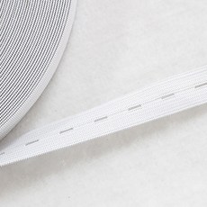 COTS鈕扣孔橡膠帶 20mm, 白色的, 1個