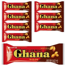 LOTTE 樂天 Ghana 加納 花生巧克力棒, 8條, 45g