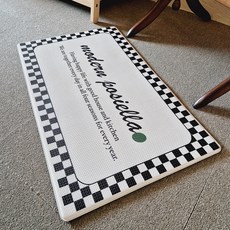 POSIELLA PVC廚房棋盤格地墊, 白色
