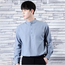 타운클로 남성용 헨리넥 옥스포드 셔츠