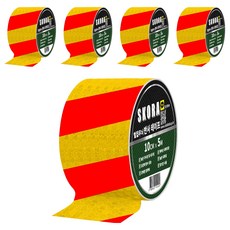 高亮度反光膠帶, 5個, 黃紅