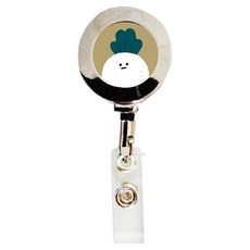 CCHING 青青文具 小呸角 易拉扣, 合金鋼繩環氧樹脂材質, 可夾於衣服包包上, 1個, 菜頭