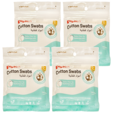 pigeon 貝親 細軸棉棒 補充, 100支, 4包