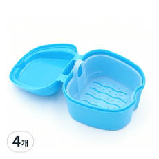 마켓A 덴처 실버 틀니 보관함, 스카이블루, 4개
