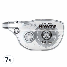 문화연필 수정테이프 5mm x 8M, 화이트, 7개