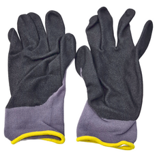 YUENG SHIH YS-100 NBR合成橡膠+尼龍織物 耐磨止滑手套, 黑色, 10雙