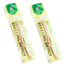 플라스틱 꽈배기바늘 랜덤 색상 3종 세트, 2세트