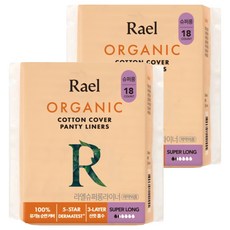 LAEL 棉質護墊, 18片, 2包, 超長型(19cm)