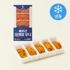 페루산 성게알 우니 (냉동), 100g, 1개