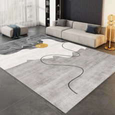 北歐風輕奢地毯 5-7mm水晶絨, 120 x 160cm, 赤光