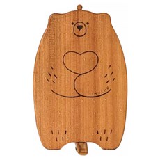 SHUEHO 樹可 廚具砧板, 樹可熊熊 原木色, 1個