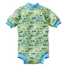 Splash About Happy Nappy Wetsuit 連身版游泳尿布褲 Green Gecko, 2XL, 1件