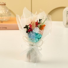 Maison de Flore 永生花 不凋謝鮮花 迷你花束 納骨塔花 追思公園花, 天藍色