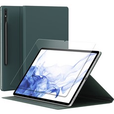 araree 磁吸式Myfolio平板電腦保護殼 + 正面鋼化玻璃套組, 綠色