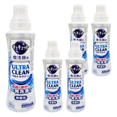 Kao 花王 Cucute 珂珂透 ULTRA CLEAN 洗碗機專用強效洗碗精 無香 480g, 5瓶