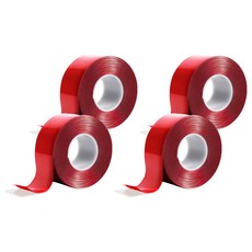 Skora 超強力泡棉雙面膠帶 室內用 透明 2.5cm x 2m, 4個