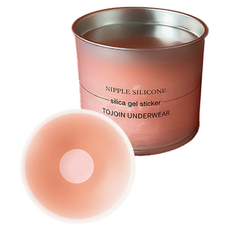 Byfit Stealth 矽膠圓形裸色內衣乳貼 4 件 + 外殼銀色套組, 1套