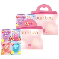 아워티 올 더 타임 티 선물 레몬 얼그레이티 4p + 오렌지 자몽 블랙티 4p + 베리썸 히비스커스티 4p + 납작복숭아 콜드브루티 4p, 68.4ml, 68.4g, 2세트