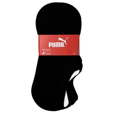 푸마 파일 이중쿠션 기능성 스포츠 캐주얼 발목양말 세트, 블랙, 4개