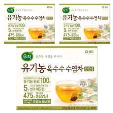 순작 유기농 옥수수수염차, 1.5g, 40개입, 3개
