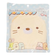 Sumikkogurashi 角落生物 浴帽，約24X20.5cm，頭圍約40CM（展開後約84CM），85% 滌綸，15% 尼龍, 貓咪, 1個
