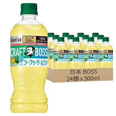 日本 BOSS CRAFT BOSS 台灣香檬&梅風味飲料, 500ml, 24個