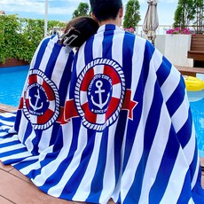 바캉스 부드러운 비치타올 1000 x 1800 mm 특대형, 나는야마도로스, 2개