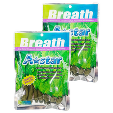 A star 多效雙頭潔牙骨，最新刷頭設計，多功能深度清潔，草本功效，加強清潔力, 80g, 2包, 薄荷, 迷迭香