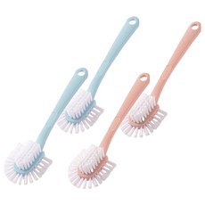 Modern More 圓形運動鞋清潔刷 2入, 粉紅色+藍色, 2套
