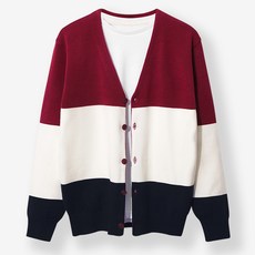 JHSTYLE 男士仿羊絨撞色開襟衫 MDROK653