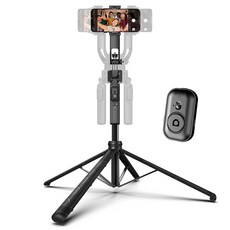 셀루미 AI 오토 페이스 트렉킹 4각 지지대 그립 핸들 셀카봉 삼각대 164cm, 무광 블랙, 1개, SEL-ML1635M-AF