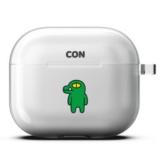 Wi Friends AirPods 3圖案印花透明耳機保護殼, 單品, Stand Con