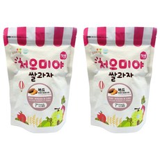 Ssalgwaja 米餅村 寶寶米餅 地瓜, 非油炸, 無添加食鹽、糖、化學物, 韓國優質白米、蔬果製, 7個月以上適用, 40g, 2包