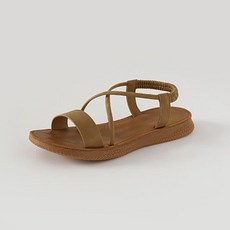ChakanShoes 女款交叉繫帶平底涼鞋 SDLTR2d170, 米色, 250mm