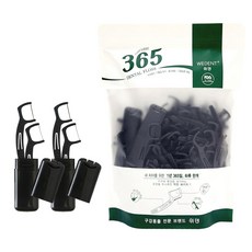WEDENT 威登 一次性牙線 365入+攜帶型盒 2入 黑色, 1組