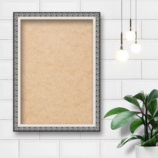 寶石十字繡布藝畫框, 1個, 霧面黑