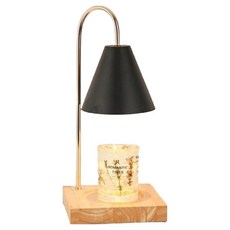 E Store 原木經典黑(贈鹵素燈泡x2) 安全調光香氛融蠟燈, 1組