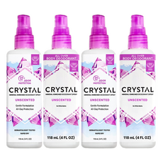 크리스탈 데오드란트 스프레이 무향, 118ml, 4개
