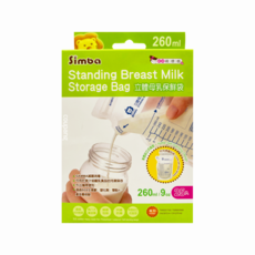 Simba 小獅王辛巴 立體母乳保鮮袋 260ml, 25個, 1盒