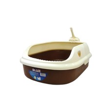 Dr.LeE 單層加高貓砂盆, 咖啡, 1個