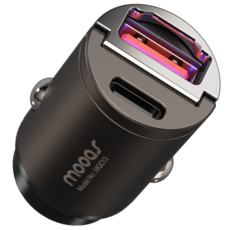 mooas 45W PD 超迷你雙埠點菸器車用超高速充電器 USB A C型, 混合顏色, MQC1 3