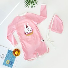 woojooi 女童款櫻桃兔子泳衣+泳帽套裝