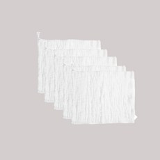 更乾淨厚實純棉Venice多功能紗布抹布 白色, 5個