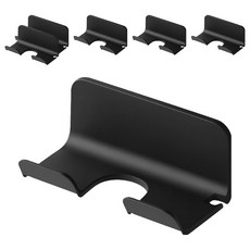 HOMETUDIO. 免鑽孔懸掛式吹風機架, 黑色, 6個