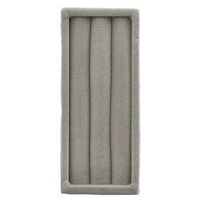 MUJI 無印良品 灰絨內盒 可對應壓克力項鍊耳環收納架 戒指用 5 x 12 x 2cm, 1個