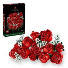 LEGO 10328 ICONS系列積木 浪漫拼裝玩具 822片, 玫瑰花束 Bouquet of Roses, 1盒