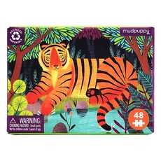 Mudpuppy 迷你拼圖 孟加拉虎 Set, 48片, 1盒